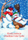 Buon Anno Natale PUPAZZO Vintage Cartolina CPSM #PBM521.A - New Year