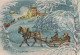 Bonne Année Noël CHEVAL Vintage Carte Postale CPSM #PBM387.A - Nouvel An