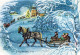 Bonne Année Noël CHEVAL Vintage Carte Postale CPSM #PBM387.A - New Year