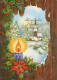 Feliz Año Navidad VELA Vintage Tarjeta Postal CPSM #PBA117.A - Anno Nuovo