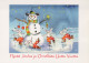 Happy New Year Christmas SNOWMAN Vintage Postcard CPSM #PAZ835.A - Año Nuevo
