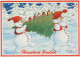 Neujahr Weihnachten SCHNEEMANN Vintage Ansichtskarte Postkarte CPSM #PAZ819.A - Año Nuevo