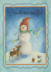 Buon Anno Natale PUPAZZO Vintage Cartolina CPSM #PAZ762.A - Neujahr