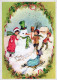 Buon Anno Natale PUPAZZO BAMBINO Vintage Cartolina CPSM #PAZ687.A - Anno Nuovo