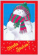 Feliz Año Navidad MUÑECO DE NIEVE Vintage Tarjeta Postal CPSM #PAZ631.A - Nouvel An
