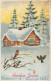 Feliz Año Navidad Vintage Tarjeta Postal CPSMPF #PKG205.A - Año Nuevo