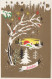 Feliz Año Navidad Vintage Tarjeta Postal CPSMPF #PKG195.A - Año Nuevo