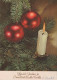 Feliz Año Navidad VELA Vintage Tarjeta Postal CPSMPF #PKG165.A - Anno Nuovo