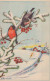 Feliz Año Navidad PÁJARO Vintage Tarjeta Postal CPA #PKE812.A - Nieuwjaar