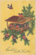 Neujahr Weihnachten VOGEL Vintage Ansichtskarte Postkarte CPSMPF #PKD749.A - Neujahr