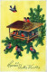 Neujahr Weihnachten VOGEL Vintage Ansichtskarte Postkarte CPSMPF #PKD749.A - Nouvel An