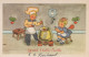 Bonne Année Noël ENFANTS Vintage Carte Postale CPSMPF #PKD773.A - New Year
