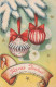 Buon Anno Natale Vintage Cartolina CPSMPF #PKD487.A - Neujahr