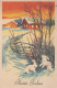 Neujahr Weihnachten KANINCHEN Vintage Ansichtskarte Postkarte CPSMPF #PKD349.A - Nouvel An
