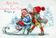 Buon Anno Natale BAMBINO Vintage Cartolina CPSMPF #PKD192.A - New Year