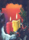 Feliz Año Navidad VELA LENTICULAR 3D Vintage Tarjeta Postal CPSM #PAZ031.A - New Year