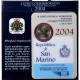 Saint Marin, 2 Euro, Bartolomeo Borghesi, Coin Card, 2004, Rome, Bimetallic - San Marino