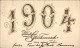Gaufré CPA Glückwunsch Neujahr, Jahreszahl 1904 - Nouvel An