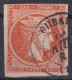 Plateflaw Hellas 10F16 In GREECE 1875-80 Large Hermes Head On Cream Paper 10 L Orange Vl. 64 - Gebraucht