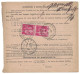 BULLETIN D'EXPÉDITION COLIS POSTAUX De STRASBOURG ROBERTSAU TIMBRE FISCAL + TYPE PAIX 1934 - Storia Postale