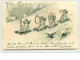 N°8092 - Carte Fantaisie - Viel Gluck Im Neuen Jahr - Angelots Faisant De La Luge - 1902 - Neujahr