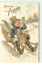 N°12196 - Carte Gaufrée - Bonne Année - Angelot Sur Une Luge - Neujahr