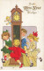 N°24322 - Carte Gaufrée - Nouvel An - Best New Year Wishes - Enfants Faisant Une Ronde Autour D'une Pendule - Nouvel An