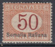 ITALIA - SOMALIA Tax Sassone N.28 Cat. 750 Euro SUPER CENTERED  MH* Linguellato - Somalie