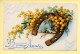 Bonne Année : Paysage / Fer à Cheval / Mimosa (voir Scan Recto/verso) - Nouvel An
