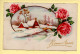 Bonne Année : Paysage / Roses (voir Scan Recto/verso) - Nieuwjaar
