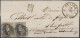 [Document TB] N° 10A, Paire Margée (filet Existant Tout Autour) Sur TB LAC D'Etalle, Obl 'D78' Du 28 Mai 1859 Vers Le Lu - 1858-1862 Medaillen (9/12)