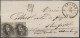 [Document TB] N° 10A, Paire Margée (filet Existant Tout Autour) Sur TB LAC D'Etalle, Obl 'D78' Du 28 Mai 1859 Vers Le Lu - 1858-1862 Medallones (9/12)