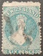 NZ CHALON 6d BLUE FFQ P12.5 COMPLETE HOKITIKA W OBLITERATOR - Used Stamps