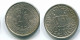 25 CENTS 1974 SURINAME NEERLANDÉS NETHERLANDS Nickel Colonial Moneda #S11233.E.A - Surinam 1975 - ...