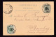 DDGG 527 - Entier Lion Couché + TP Dito JUMET 1891 Vers BOMBAY India - Sea Post Office - TB Destination - Postcards 1871-1909