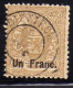 Luxembourg - (1874-80) -Armoiries - Surcharge 1 Franc  -  Dentele - Oblitere - FAUX Ancien - 1859-1880 Armarios