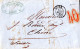 Schweiz 1865, Roter Portostpl. "40" (gr. Type) Auf Brief V. DIJON, Frankreich  - Lettres & Documents