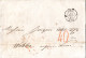 Schweiz 1860, Roter Portostpl. "40" Auf Frankreich Brief V. Paris - Briefe U. Dokumente