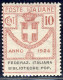 1924 - Enti Parastatali - Federaz. Italiana Biblioteche Pop. - 10 C. Rosa Nuovo MNH (Sassone N.34) 2 Immagini - Nuevos