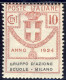 1924 - Enti Parastatali - Gruppo D'Azione Scuole - Milano - 10 C. Rosa  Nuovo Mlh (Sassone N.39) 2 Immagini - Mint/hinged