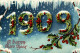 ANNO DATA 1909 - YEAR DATE 1909 - A Happy New Year - Agrifoglio - NV - #022 - Neujahr