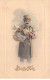 Fantaisie - N°84736 - Bonne Fête - Homme Apportant Un Bouquet Et Un Cadeau - Men