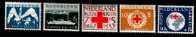 Ned 1956 Rode Kruis Serie Mint Hinged 699-703#152 - Neufs