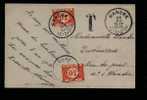 Ongefrankeerde Postkaart Met TX 35 (x2), WANDRE Op 2/1/1930 - Brieven En Documenten