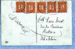108 (x5) Op Postkaart Met Cirkelstempel POPERINGHE C Op 31/07/1915 (onbezet Belgie) - 1912 Pellens
