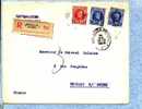 256 + 257 (2) Op Aangetekende Brief Met Eliptische Stempel !!!!(cachet Elliptique) BRUSSEL Op 14/12/1928 - 1922-1927 Houyoux