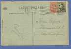 166 + 135 Op Postkaart Met Vlagstempel BRUSSEL Op 15/08/1921 - 1919-1920  Re Con Casco
