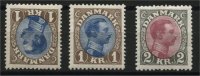 DENMARK 3 GOOD KORONA VALUES 1920-26 LH/NH! - Neufs