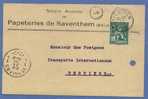 110 Op Postkaart Met Firma-perforatie (Perfin / Perfore) " P.S."  Van Papeteries De Saventhem - 1909-34