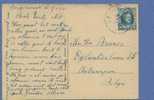 194 Op Postkaart Met BLAUWE !! Stempel LA GLEIZE Op 16/7/1925 - 1922-1927 Houyoux